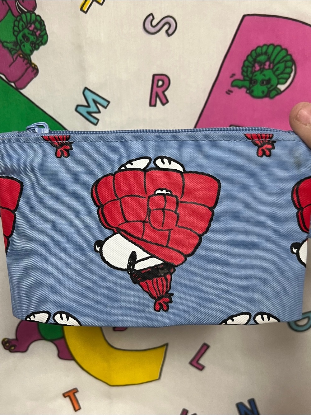Baggu Peanuts Snoopy Puffy Red Jacket Snoopy Dog Small Go Pouch